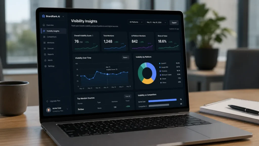 BrandRank.AI Visibility Insights Analysis